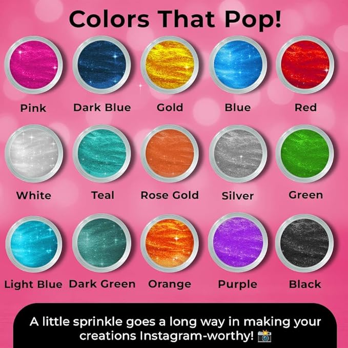 Bulk (20g) Pink Edible Glitter for Drinks | Premium Pink Edible Glitter for Cakes Drink Brew - Edible Glitter Cake Decorations for Strawberries Cocktail