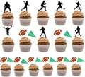 24pcs American football cupcake toppers sports party decorations for football theme party, Football Food Picks for boys' birthday party