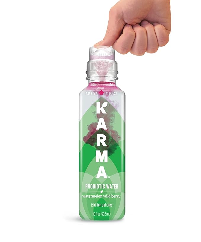 Karma Probiotic Water - 12 Pack, Watermelon Wild Berry Drink - Immune & Gut Health Support