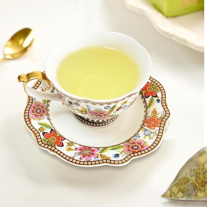 XIEJINJI Chamomile Jasmine Herbal Tea, 40 Tea Bags, Premium Soothing Floral Blend in Eco-Conscious Teabags - Non-GMO - Caffeine-free