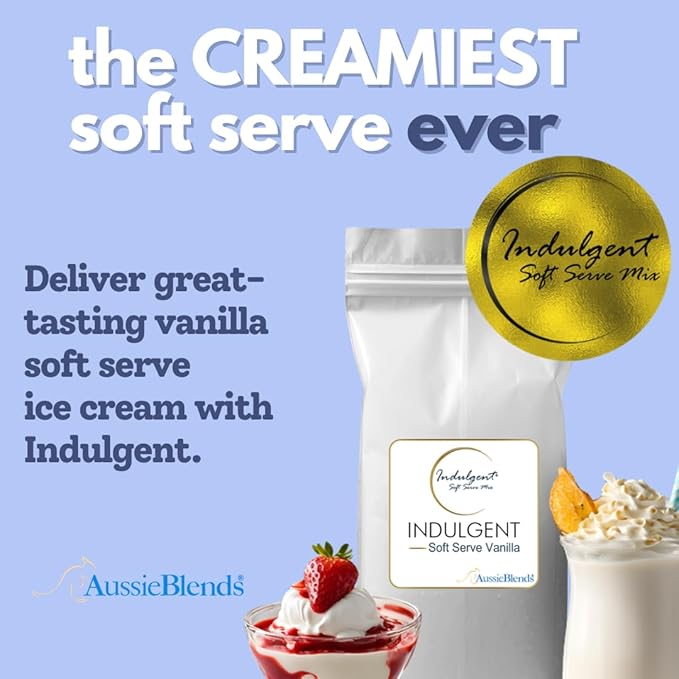 AussieBlends Indulgent Soft Serve Mix Vanilla Powder For Soft Serve, Milkshake | 1-Pack, 3.3 lb (1.5 kg bag)