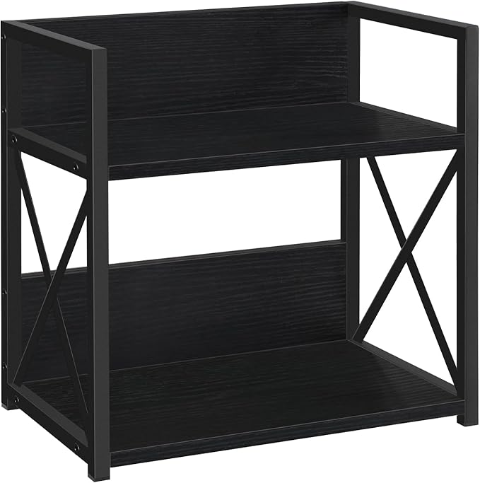 YINMIT Countertop Shelf Organizer,Coffee Bar Accessories,Spice Rack,Coffee Counter Shelf,2 Tier Coffee Organizer Station for Mugs,Cups,Cream,Syrup(Black, Medium)