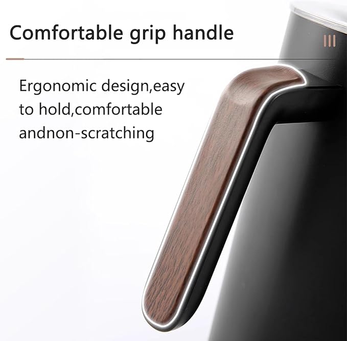 Electric Milk Frother, 4 in 1 Milk Steamer, 11.8oz/350ml Automatic Hot and Cold Foam Maker for Coffee, Latte, Cappuccino, Macchiato, Hot Chocolate, Stainless Steel Body, Matte Black