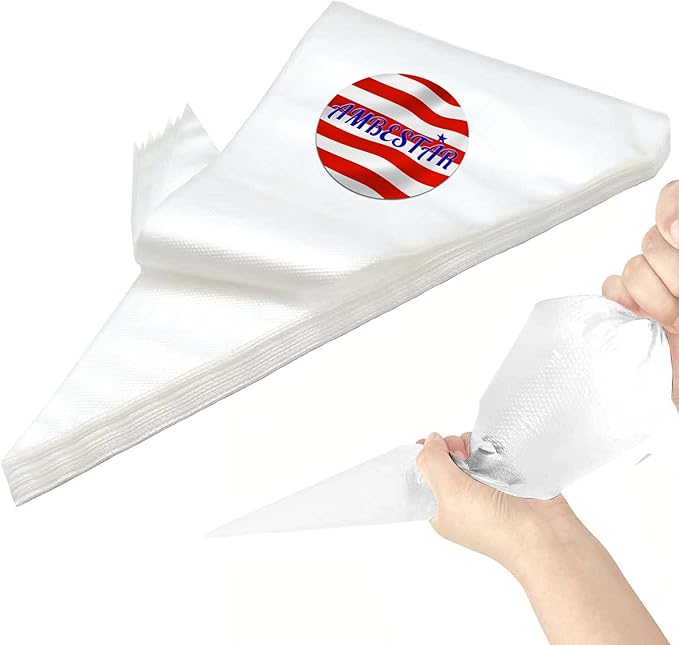 18 Inch Tipless Piping Bags for Royal Icing, Extra Thick Anti Burst Decorating Bags Butter Cream Cookies Decoration, Perfect for Professional Baking Lover