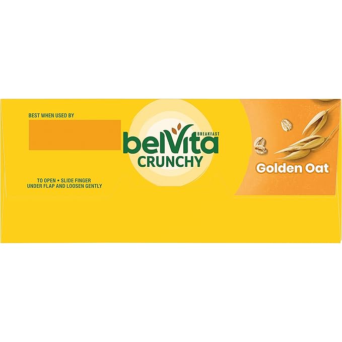 belVita Breakfast Bars Biscuits, Golden Oat, 30 Total Packs, 6 Boxes (4 Biscuits Per Pack)
