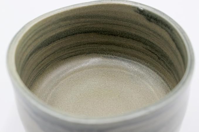 Japanese Traditional Handcrafted Matcha Chawan Tea Bowl Cup Ceremony Tableware Pottery (Fukamidori)