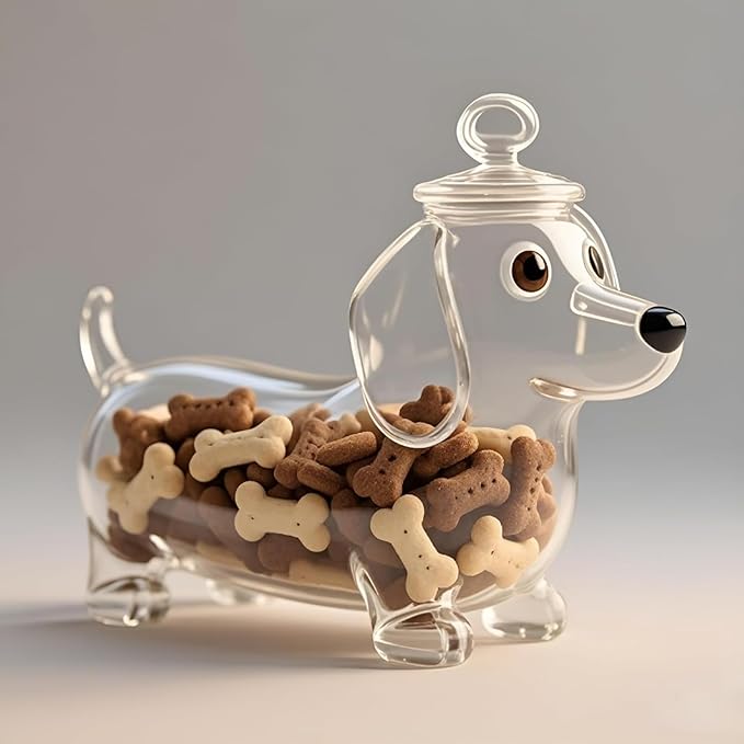 French Bulldog Snack Jar – 2025 New Cute Airtight Storage Container, Multi-purpose Jar for Dog Snacks, Cookies, Candy, Coffee Pods, Kitchen Organization, Pet Lovers Gift(Golden retriever)