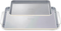Caraway Non-Stick Ceramic Baking Sheet Duo - Naturally Slick Ceramic Coating - Non-Toxic, PTFE & PFOA Free - 18 x 13" Large & 15 x 10" Medium - Cream