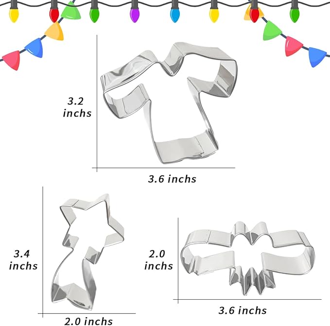 Graduation Cookie Cutters 6Pcs, Cap Gown Diploma Frame Medallion Shapes Cookie Cutter Mold, 304 Stainless Steel Biscuit Dough Fondant Cutters for Celebration Kitchen Baking