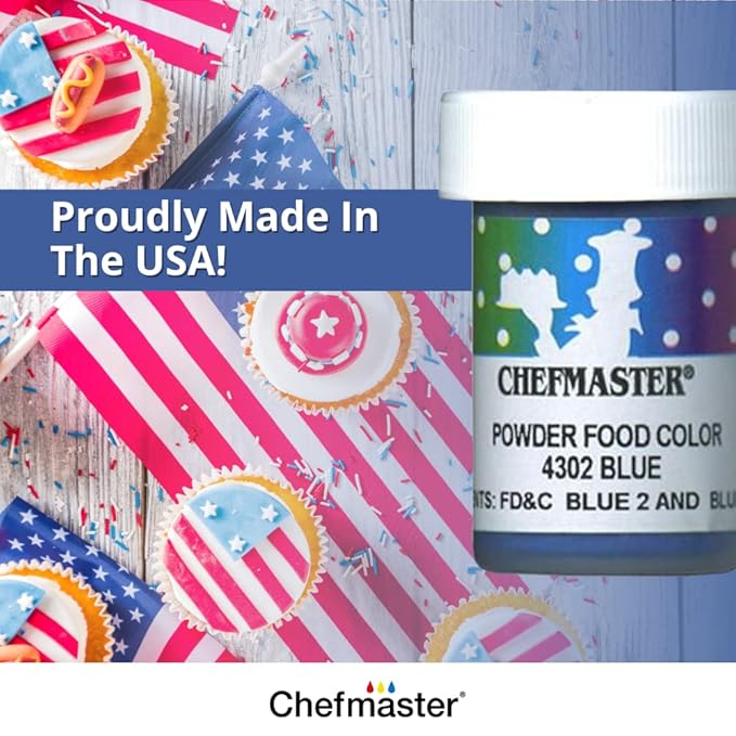 Chefmaster Red Dry Powder Candy Color | Vibrant Shades | Chocolate, Macarons, Fondant | Decorating | Professional-Grade Dye | Easy-to-Use | Manufactured in USA | 3 grams