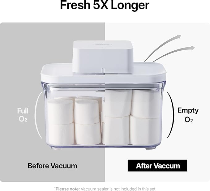 Premium Airtight Food Storage Containers, 3.28qt 1 Piece, Smart One-Click Seal Lid, No Hinges, Patented Double Silicone Lining, 100% Leak Proof, BPA-FREE, Dishwasher, Microwave Safe
