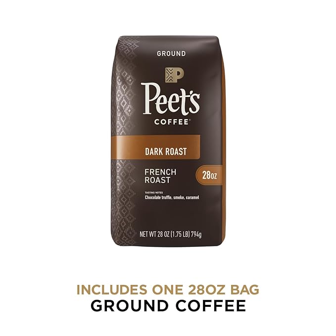 Peet's Coffee, Dark Roast Ground Coffee - French Roast 28 Ounce Bag