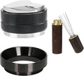 Espresso Accessories Kit 2-in-1 Coffee Distributor and Tamper Leveler, WDT Tool and Magnetic Dosing Funnel (54mm)