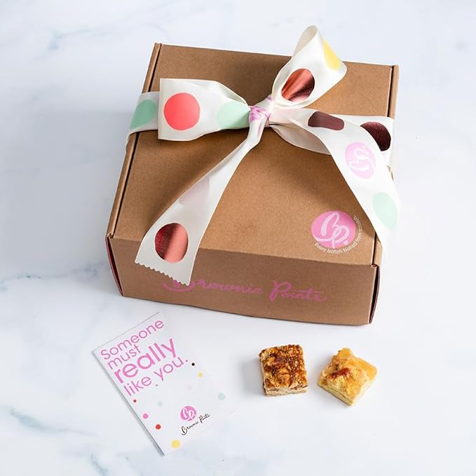 Brownie Points Baby Brownies, 50-Individually Wrapped, Fine and Fresh Ingredients, Gift Box and Gifts Baskets for all Occasions, Fudge Chocolate Brownies, Baked from Scratch, Gourmet Sweet Desserts