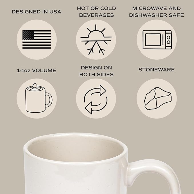 Sweet Water Decor Choose Joy Stoneware Coffee Mugs | Novelty Coffee Mugs | Microwave & Dishwasher Safe | 14oz Coffee Cup | Inspirational Gifts | Gifts for Her