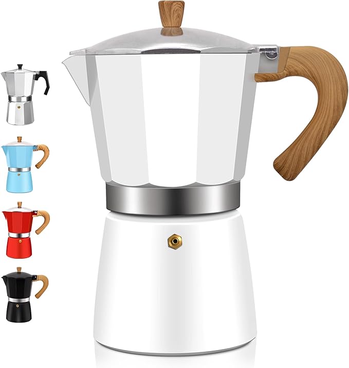 9 Cup Aluminum Espresso Stovetop Moka Pot Express Coffee Maker Percolator Italian Classic Mocha Coffee Machine for Italian and Cuban Cafe Brewing for Home & Camping 450ml 15oz