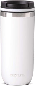 Cupture TWIST-TOP Vacuum-Insulated Stainless Steel Travel Mug, 16 oz, Winter White