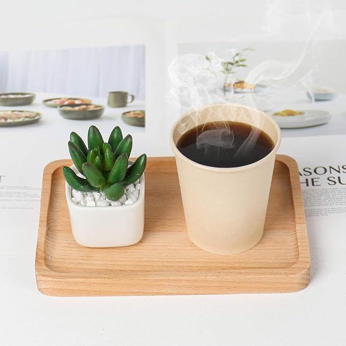 Disposable Paper Cups, Plant Fiber Brown Hot Drink Cups 160 Count 8 oz