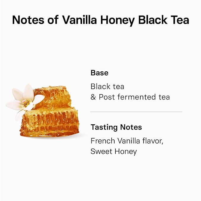 OSULLOC Vanilla Honey Black Tea (20 count, 1.05 oz), Black tea filled with Sweet Flavor of French Vanilla and Honey, Premium Blended Tea bags from Jeju Island