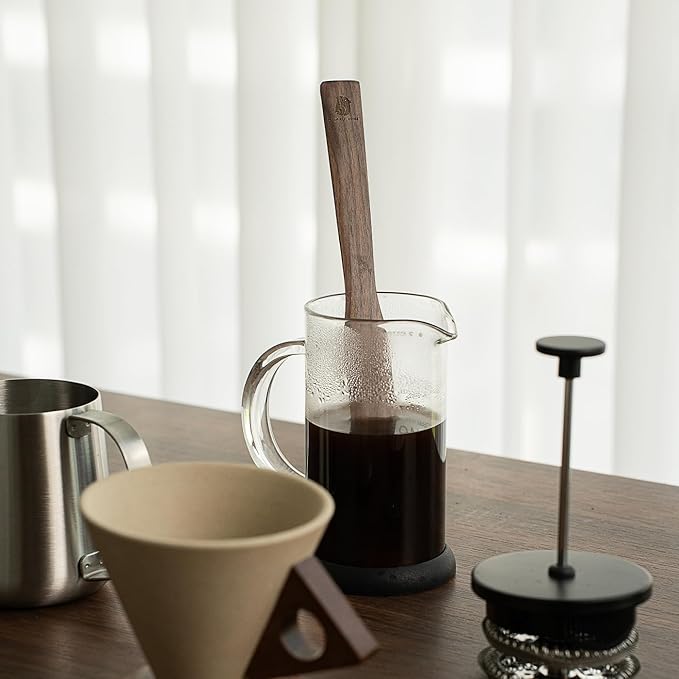 Black Walnut Wood Coffee Blender Sticks 10-inch for Aeropress, French Press, Syphon Coffee Brewer, Wood Pressing Sticks for Coffee Enthusiasts(2pcs)