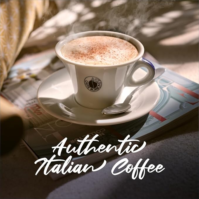 Caffe Borbone Whole Bean Coffee, Espresso Intenso, Medium Roast, Full-Bodied and Strong, Premium Robusta Coffee Beans, Roasted and Freshly Packaged in Italy - 2.2 Pound Bag (Pack of 6)