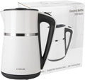 Epsilon Double Wall Electric Kettle 1500W – 1.7L Hot Water Tea Kettle & Hot Water Boiler with Auto Shut-Off, Boil Dry Protection, BPA-Free Stainless Steel Electric Teapot, Fast Boil, Cool Touch Design