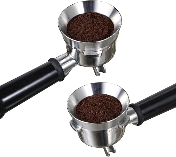 54mm Magnetic Dosing Funnel V2, MATOW Stainless Steel Espresso Dosing Ring with 8 Magnets Compatible with Breville 54mm Portafilter