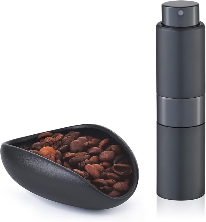 Coffee Bean Dosing Cup with 20ML Spray Bottle, Coffee Measuring Cups & Espresso Bean Spritzer Kit