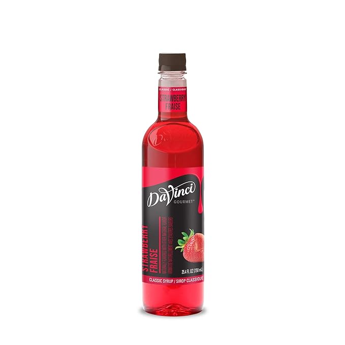 DaVinci Gourmet Classic Strawberry Syrup, 25.4 Fluid Ounces (Pack of 4)