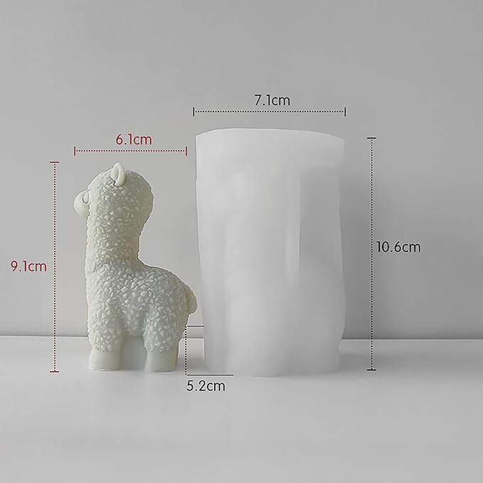 Alpaca Resin Casting Mold - Animal Silicone Mold for Clay, Home Decor, 3D Casting