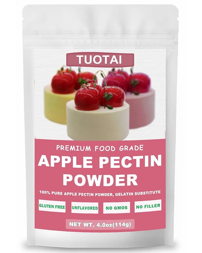 Apple Pectin Powder, 4 Ounces, Natural Fruit Concentrate Food Thickener for Cake, Jelly and Baking Food