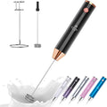 Zulay Kitchen Lux Rechargeable Milk Frother Handheld - Powerful 2-Speed Motor, Fully Waterproof, 2000mAh Battery - Drink Mixer For Latte, Cappuccino, Matcha, Protein Powder - Black Copper