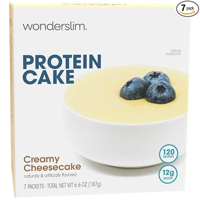 WonderSlim Protein Cake, Creamy Cheesecake, 12g Protein, Gluten Free (7ct)