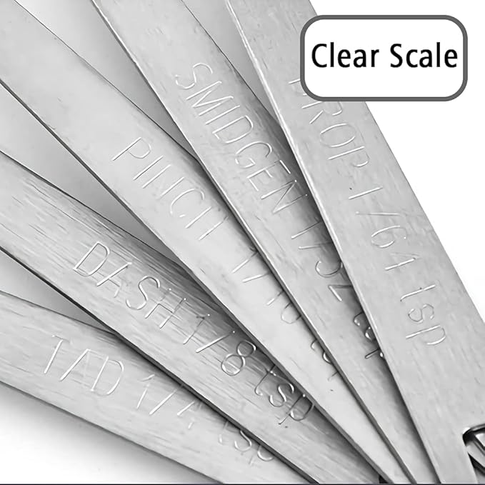 2PCS 1/10 Teaspoon(1/10tsp, 0.5ml) Single Tiny Measuring Spoon, Small Individual Stainless Steel Measure Spoons Only