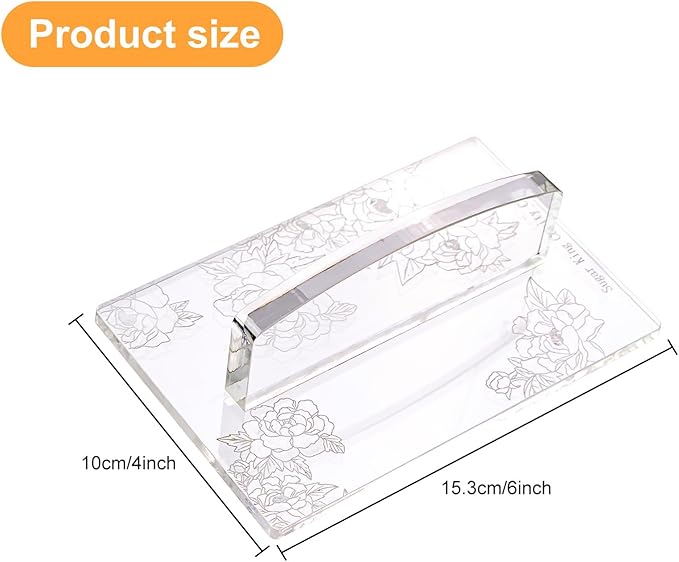 KALAIEN Fondant Smoother with Handle Acrylic Cake Smoother Tool for Icing fondant tools set-Square