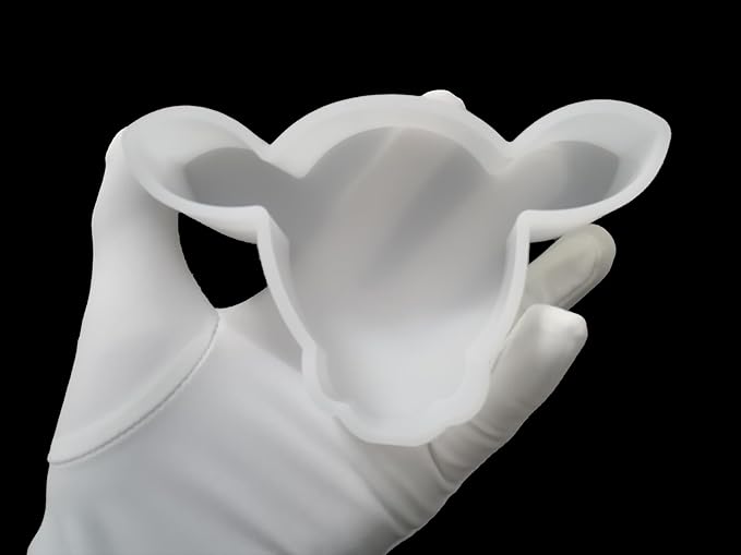 【300+ Design Optional】 Cow Head Shape Freshie Mold, Silicone Epoxy Resin Molds for Car Freshies, Aroma Beads, Soap Mould, Candle Mould, Pendant Mould-Oven Safe