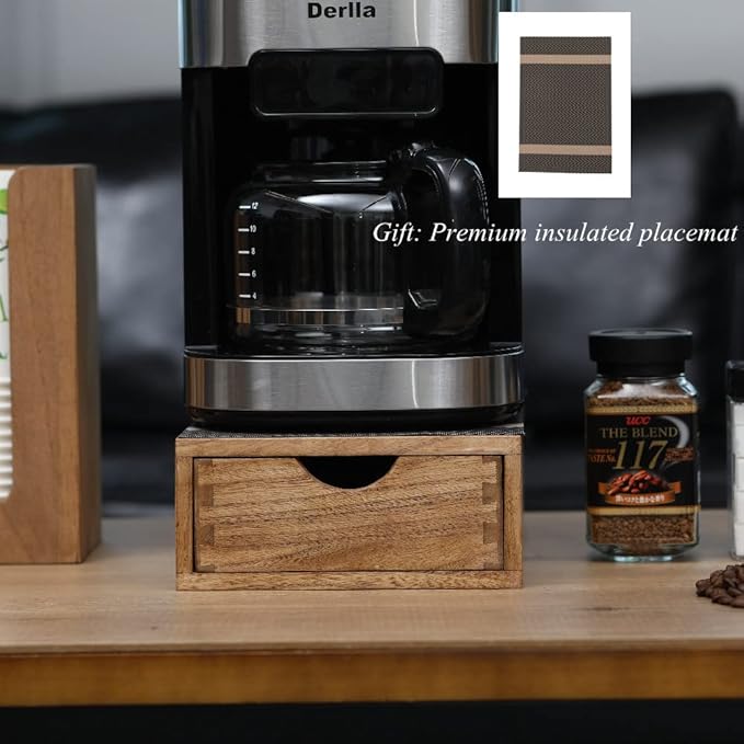 Drawer Holder for Coffee Brew - Kitchen Machine Accessories Stand Shelf Countertop - Serve Coffee Station and Pod Capsules Storage Organizer for Home Decor Office Storage Solution CF1D1C-Light