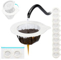 Portable Pour Over Coffee Dripper Reusable Coffee Filter Pour Over Coffee Maker for Camping Coffee, Travel Coffee Maker Single Serve Drip Coffee Filters (10, white)