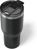 RTIC 40oz Essential Tumbler with Lid, Insulated, Stainless Steel, Metal, Double Wall Vacuum-Insulation, Ceramic Lined, Travel Cup for Iced Coffee, Tea, Hot and Cold Drink, Black