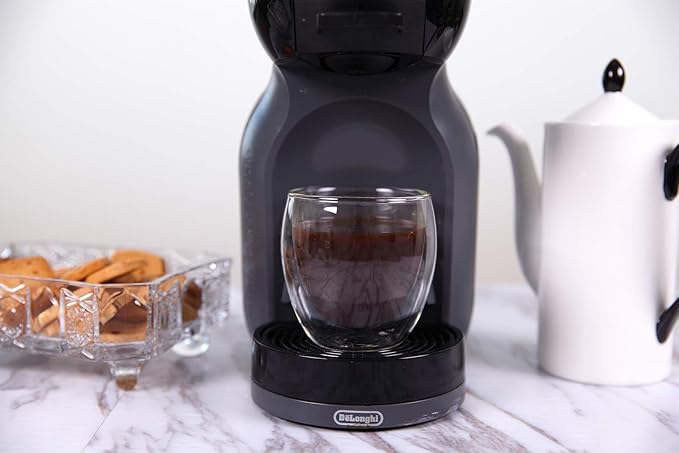 ComSaf 8oz Glass Coffee Mugs Set of 4, Double Walled Insulated Thermal Mugs for Latte Cappuccino Cocoa Milk Cafe Juice Tea, Clear Espresso Cups Set Glassware Gift for Christmas Birthday
