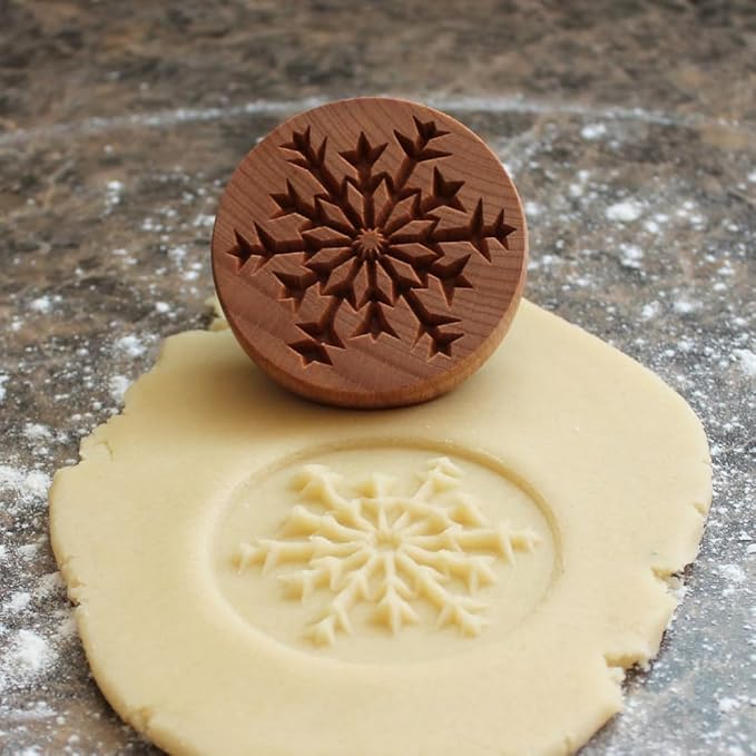 Wood Cookie Stamp, 2.5 Inch (Snowflake 5 CS-096)