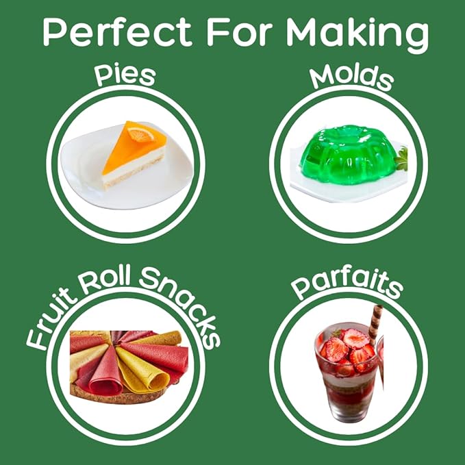 Simple Mixes Natural Gelatin Dessert, Strawberry, Healthy Snack, Dye-Free, No Gluten or Fat, Kosher, 6 Pack