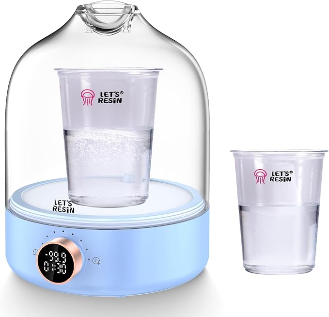 LET’S Resin Upgraded Resin Bubble Remover, Eliminate 99% Bubble in 5-9 Minutes, 99Kpa with Digital Display，Bigger Capacity, Auto Vent, Timer for Epoxy Resin Casting, Resin Art Crafts, Jewelry Making