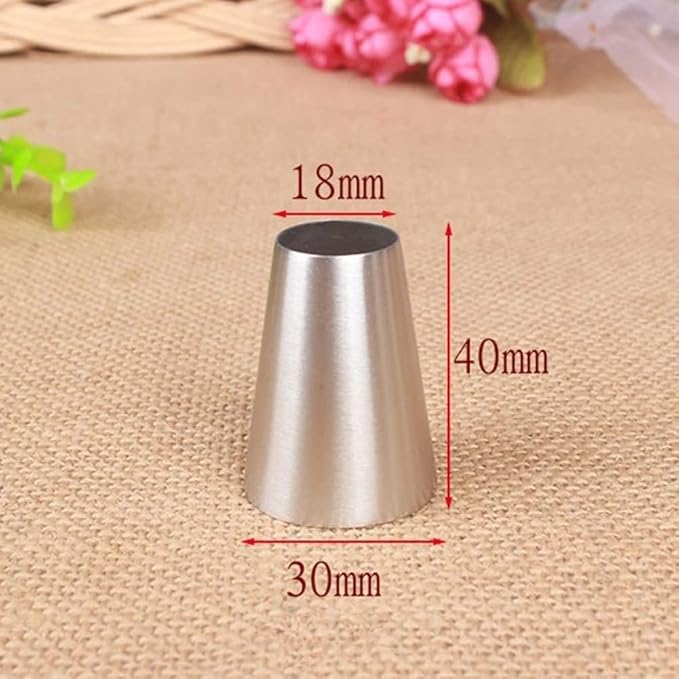 Extra Large Round Icing Tips R18L,Big Round Piping Tips for Macarons,Dollop,Cannoli,Cake Cupcake Cookies Dessert Cream Frosting Filling,3 Pcs