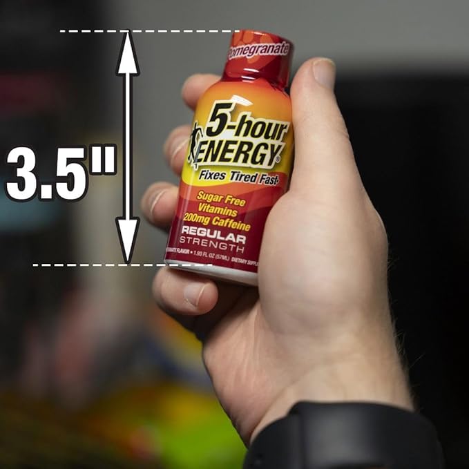 5-hour ENERGY Regular Strength Energy Shot, Pomegranate Flavor, 1.93oz, 20-Pack - Sugar Free