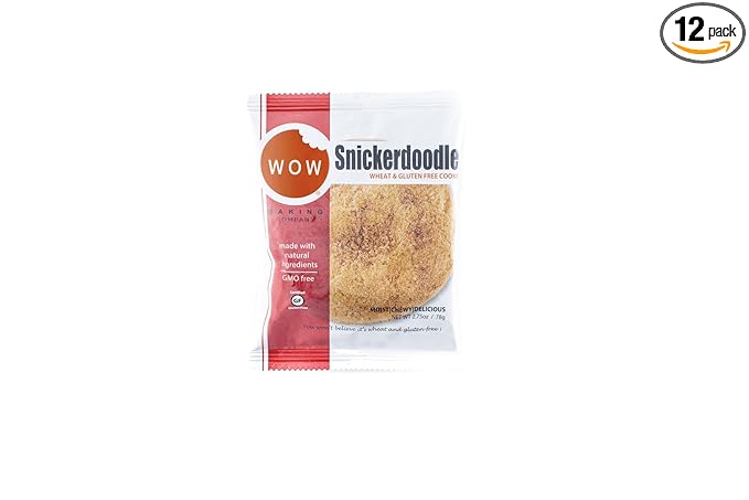 WOW Baking Company Gluten-Free Cookies, Snickerdoodle, 2.75 Ounce (Pack of 12)