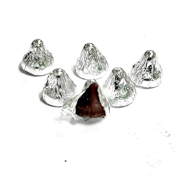 SMOOCHES, 2 PACK | Allergy Friendly, Vegan Chocolate Silver Foil Wrapped Candy | Dairy Free, Nut Free, Peanut Free, Gluten Free | No Whey Foods