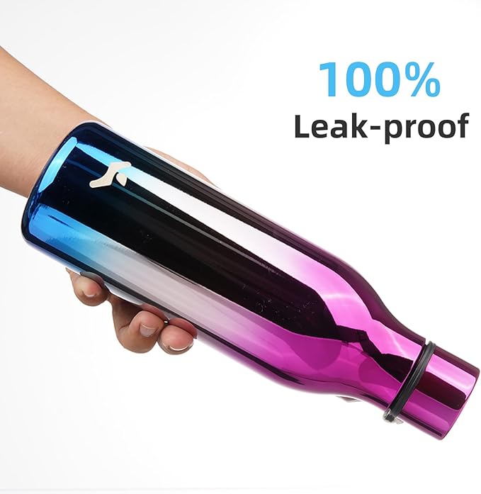 Insulated Water Bottle with Strap,18 oz Double Wall Stainless Steel Vacuum Bottles Metal Water Flask,Wonderland