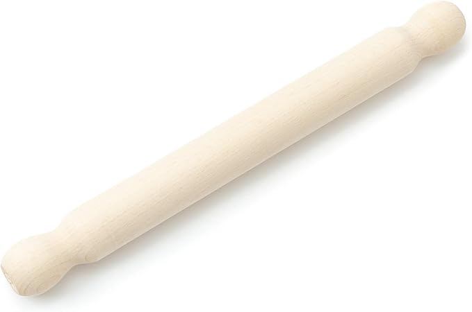 Tuuli Kitchen – French Wooden Rolling Pin, Baking Roller for Rolling Out Pizza, Pasta, Puff and Other Doughs, 40 x 4 cm