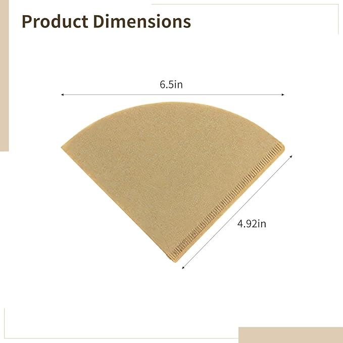 100 PCS Fryer Oil Filter, Hand Drip Coffee Filter Paper, V60 Cone Thickened Wood Pulp Filter for Grease Coffee Tea, Kitchen Essential